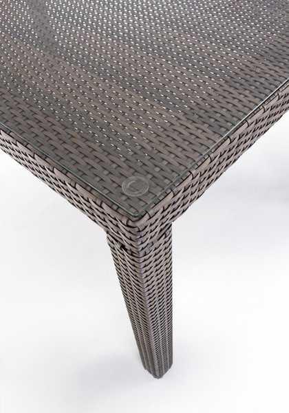 Стол плетеный со стеклом Lancaster