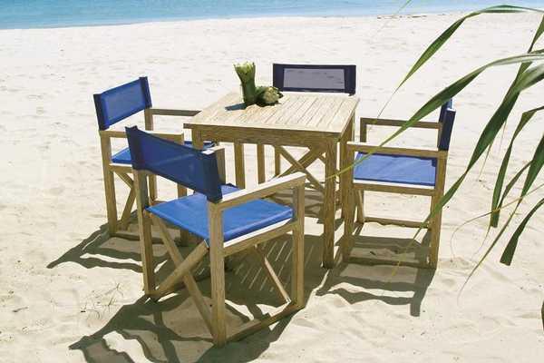 Кресло деревянное складное мягкое White Sand