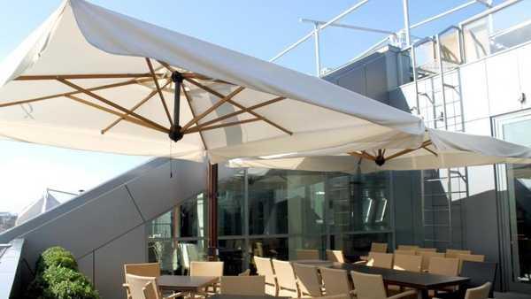 Зонт профессиональный двухкупольный Wood Double Relax