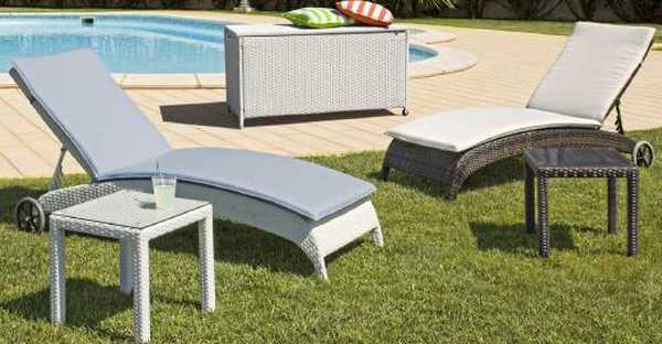 Стол плетеный журнальный со стеклом Steps