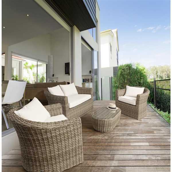 Кресло плетеное с подушками Brady