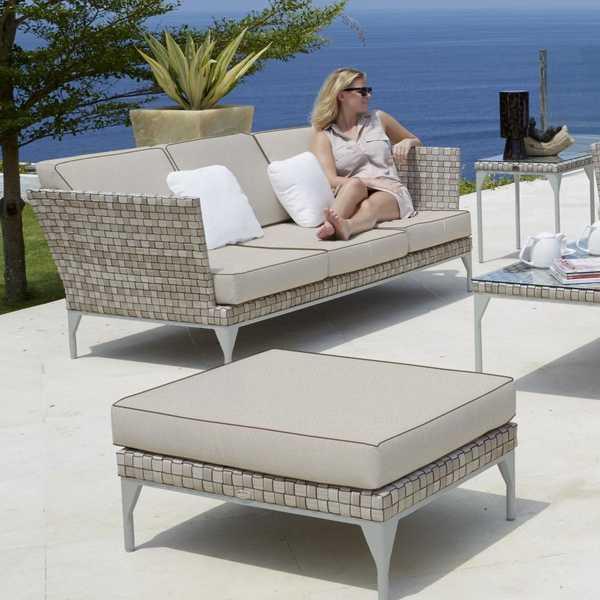 Диван плетеный трехместный Brafta