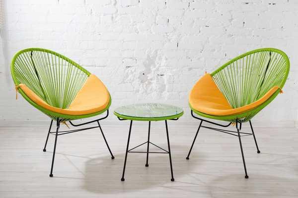 Стол плетеный со стеклом журнальный Acapulco