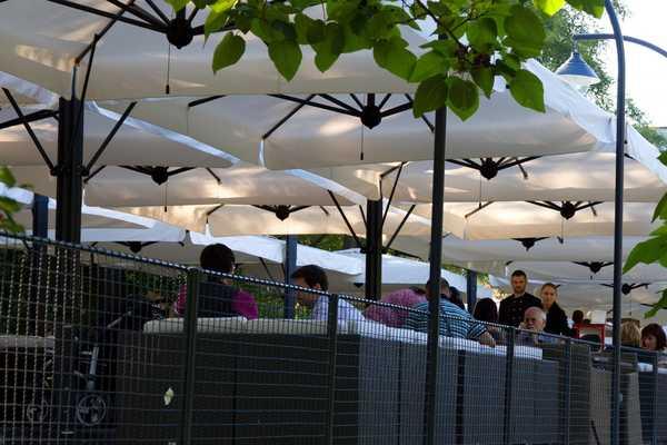 Зонт профессиональный четырехкупольный Alu Poker Dark