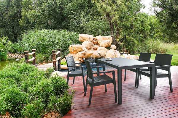 Стол пластиковый плетеный Orlando 140