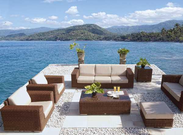 Диван плетеный трехместный Cuatro