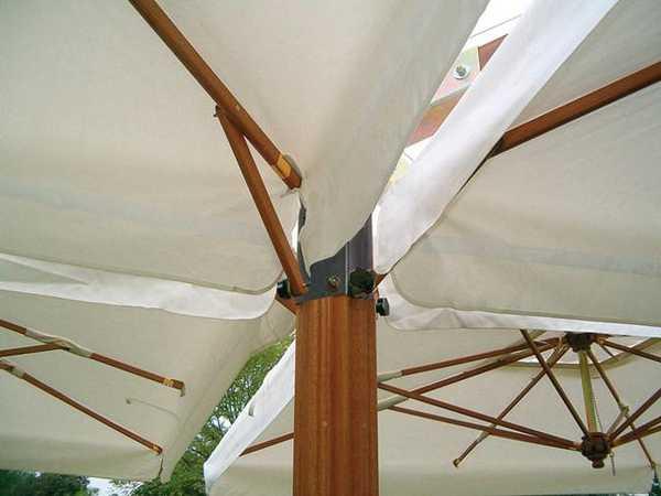 Зонт профессиональный четырехкупольный Wood Poker