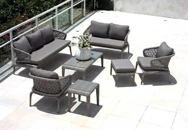 Стол плетеный со стеклом приставной Journey