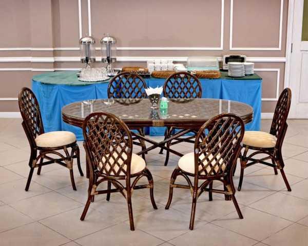 Стол плетеный обеденный Bali