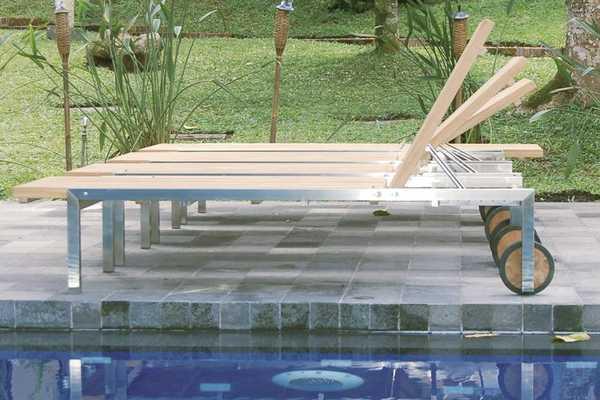 Шезлонг-лежак деревянный Adamas