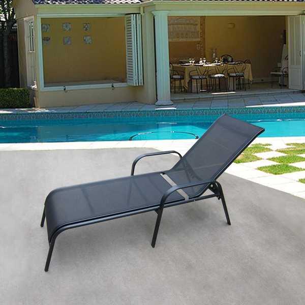 Шезлонг-лежак металлический Бирма-1