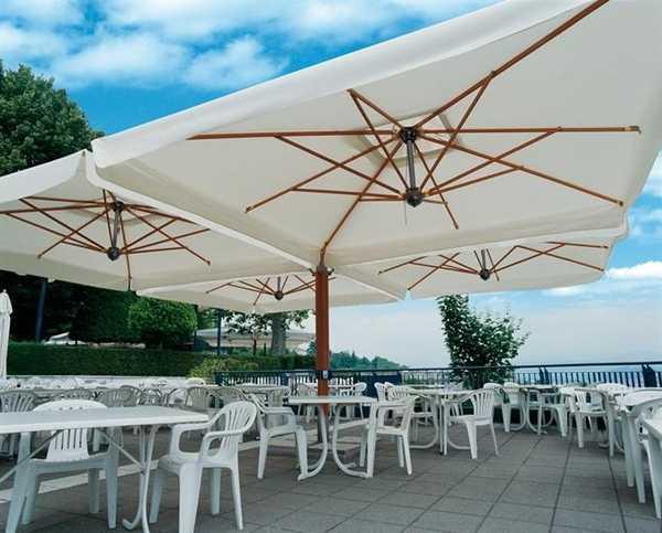 Зонт профессиональный четырехкупольный Wood Poker Relax