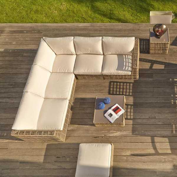 Плетеный правый модуль с подлокотником Castries