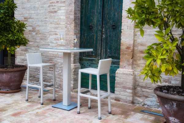 Cтол плетеный ,барный со стеклом Spritz