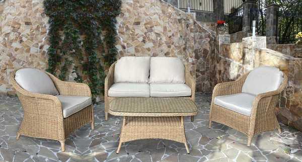 Кресло плетеное с подушкой Olivia