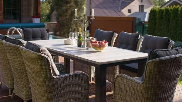 Кресло плетеное с подушками Бергамо