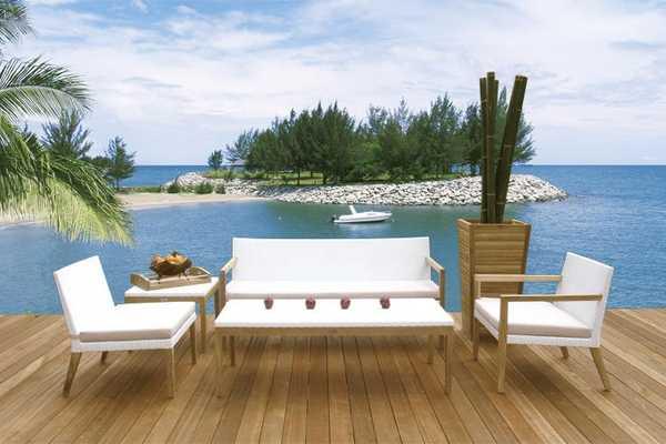 Диван плетеный трехместный Fiji