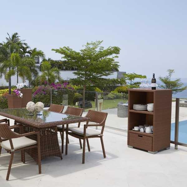 Витрина плетеная Ebony/Cuatro