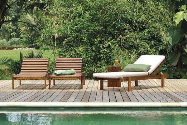 Шезлонг-лежак деревянный Los Roques