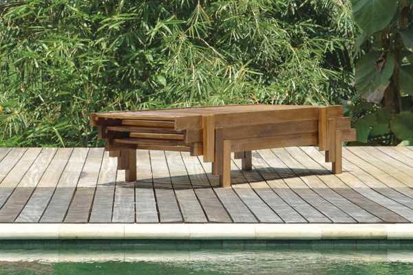 Шезлонг-лежак деревянный Los Roques