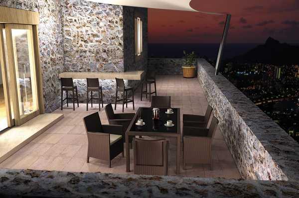 Стол пластиковый плетеный Tahiti