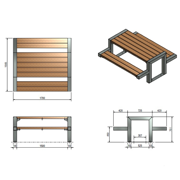 Стол деревянный обеденный Флорида