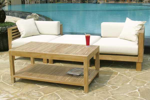 Деревянный угловой модуль без подушки Saint Tropez