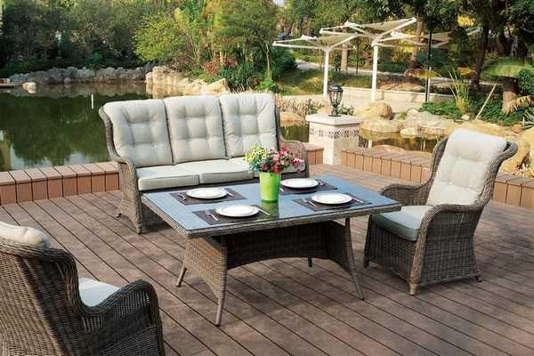 Стол плетеный обеденный Geneva