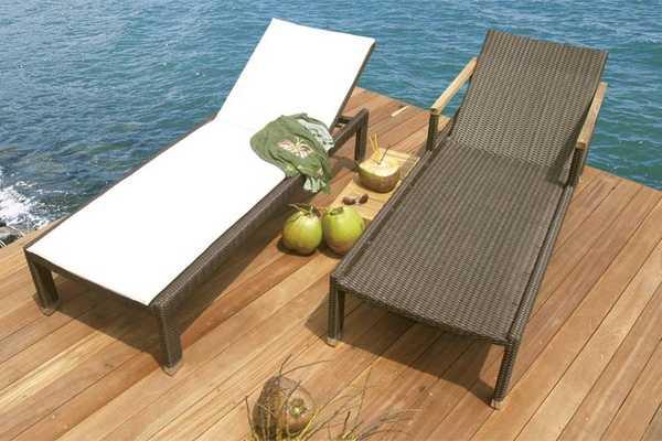 Шезлонг-лежак плетеный Tonga