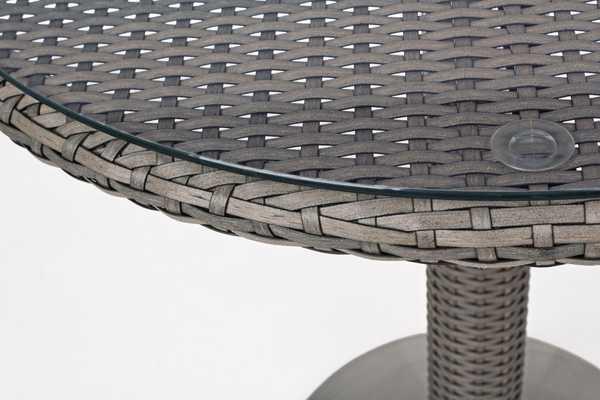 Стол плетеный со стеклом Wessex