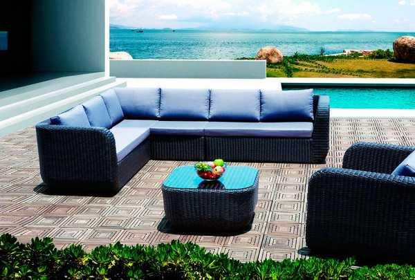 Кресло плетеное с подушками Stockholm