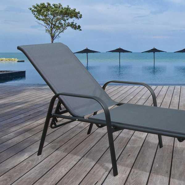 Шезлонг-лежак металлический Бирма-1