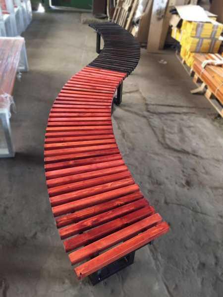 Лавочка деревяння парковая Зигзаг