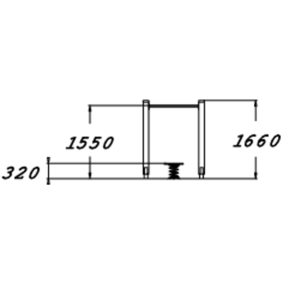 Перекладина H 1.7 м c пружиной
