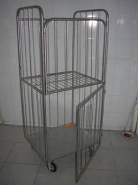 тележка-стеллаж для прачечной из нержавейки с полкой, ТП 21.2 2024 г.