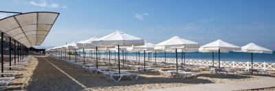 Пляжный зонт Буревестник. Пляжный круглый зонт диаметром 3,0 м (шесть спиц). 2025 г.