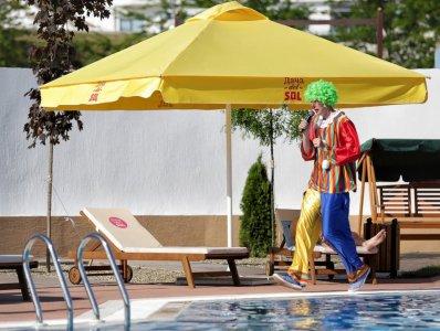 Пляжный зонт квадратный Фрегат. Зонт блочного открывания 3х3 м. с центральной стойкой. 2024 г.