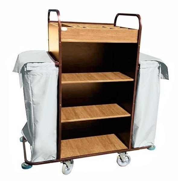 Тележка с каркасом из нержавейки из МДФ удлиненная из нержавейки, ТГУ 11.2н