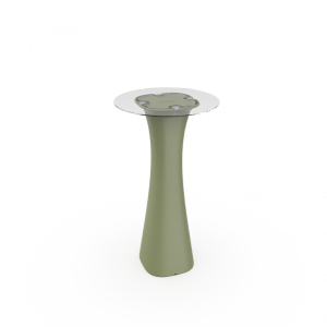 Стол барный со стеклом BERKANO Grace Bar Round Snow White 2025 г.