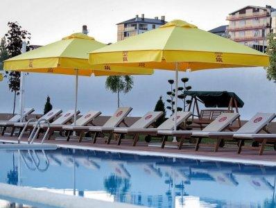 Пляжный зонт квадратный Фрегат. Зонт блочного открывания 3х3 м. с центральной стойкой. 2024 г.