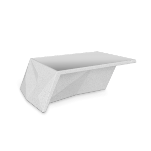 Стол BERKANO Quaro со стеклом Snow White 2025 г.