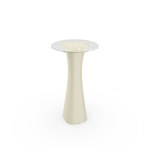 Стол барный со стеклом BERKANO Grace Bar Round Snow White 2025 г.