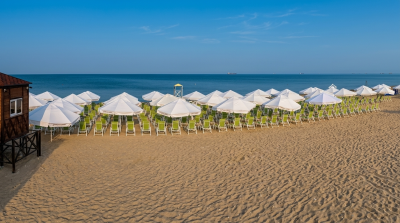 Пляжный зонт Пеликан. Большой пляжный зонт диаметром 4 м., круглый. 2026 г.