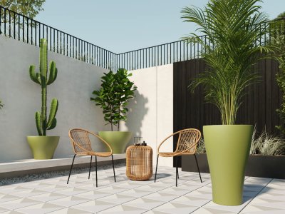 Кашпо BERKANO Vetro 80 Snow White 2025 г.