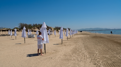 Пляжный зонт Буревестник. Пляжный круглый зонт диаметром 3,0 м (шесть спиц). 2025 г.