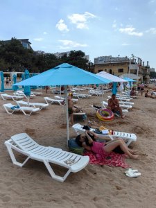 Пляжный зонт Буревестник. Пляжный круглый зонт диаметром 3,0 м (шесть спиц). 2025 г.