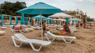 Пляжный зонт Буревестник. Пляжный круглый зонт диаметром 3,0 м (шесть спиц). 2025 г.