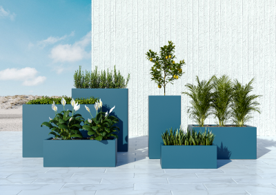 Кашпо BERKANO Cubric 30*80 Snow White 2025 г.