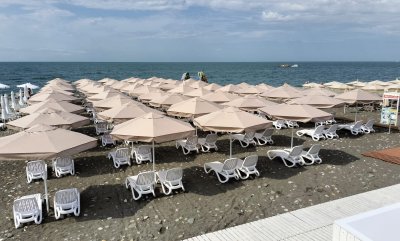 Пляжный зонт Буревестник. Пляжный круглый зонт диаметром 3,0 м (шесть спиц). 2025 г.