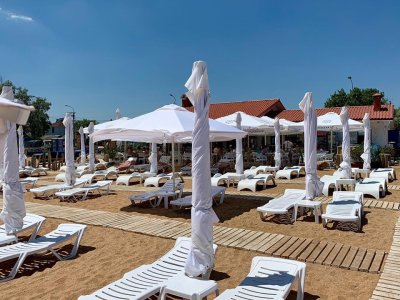 Большой пляжный телескопический зонт Альбатрос. 4х4 м., квадрат. 2023 г.